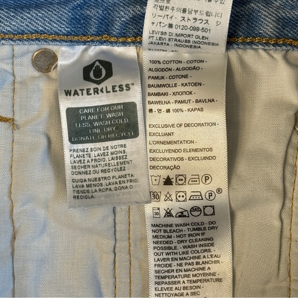 Levi’s Premium 501 Button Fly Distressed Blue Denim Women Shorts Size 29 #1708 - Picture 5 of 5